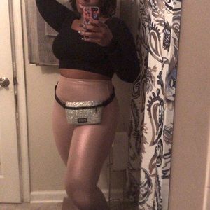 Beyond Yoga pink dusted high waisted midi legging